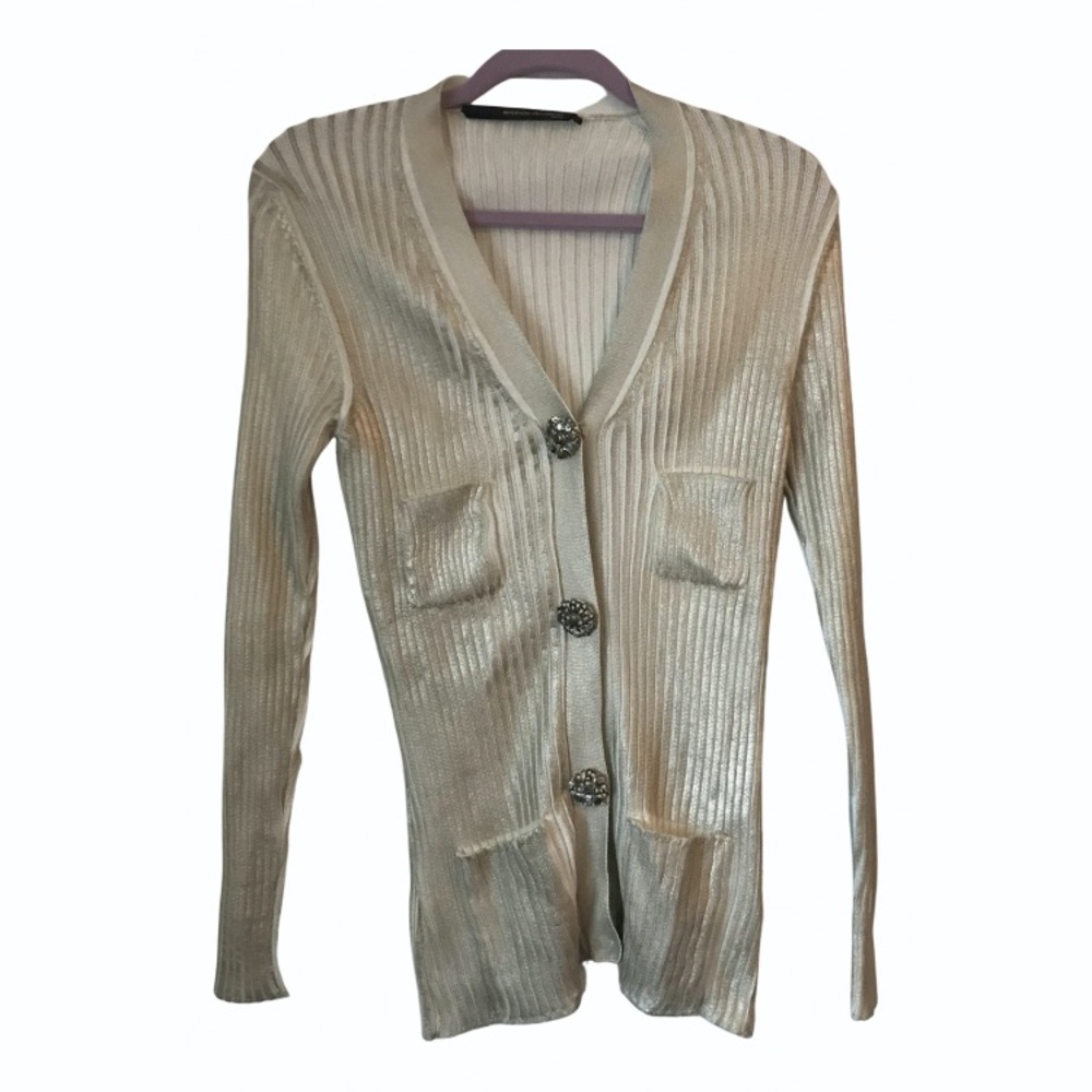 Maurizio Pecoraro gold coated cardigan!